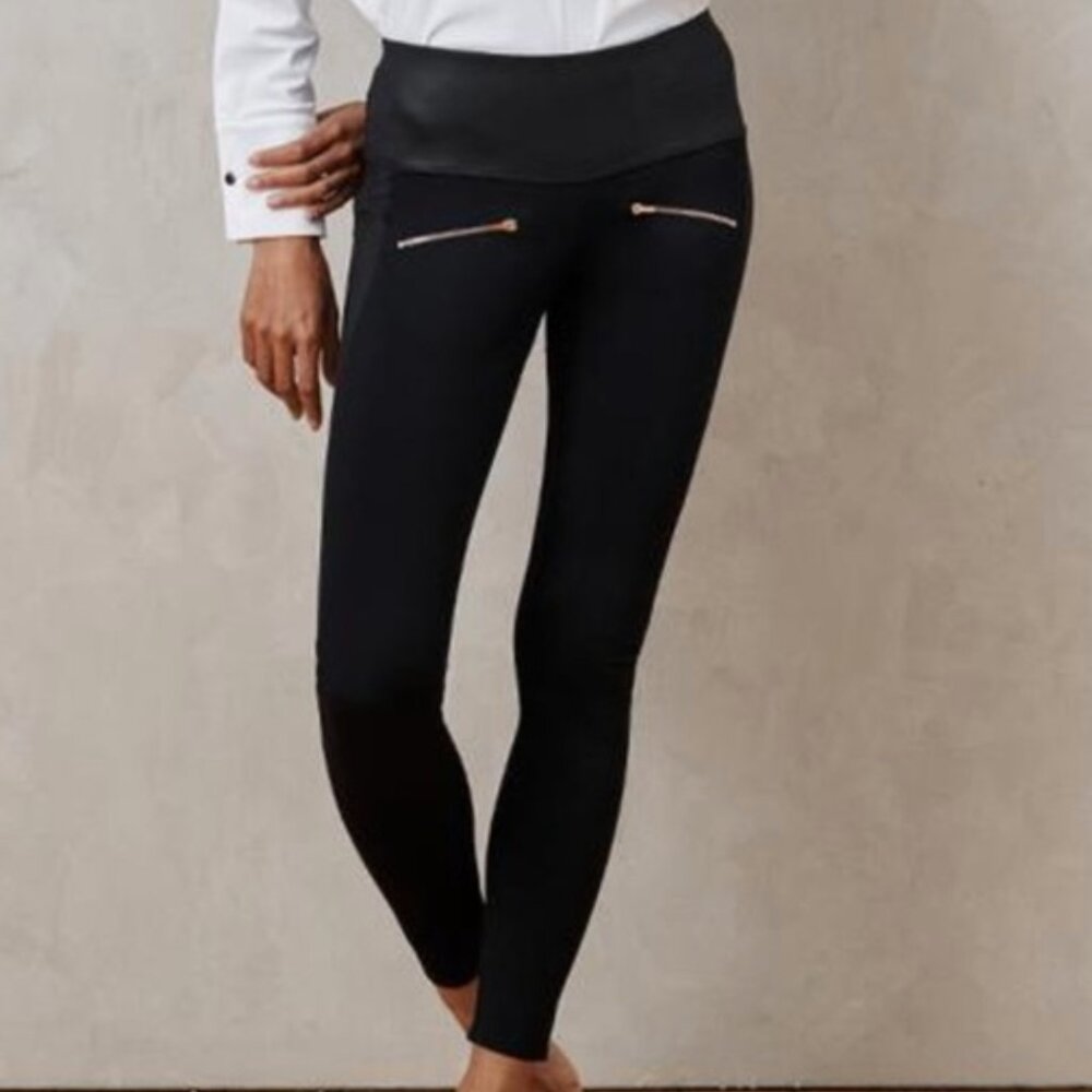 ADAY Throw and Roll Leggings black skinny L Large zipper
